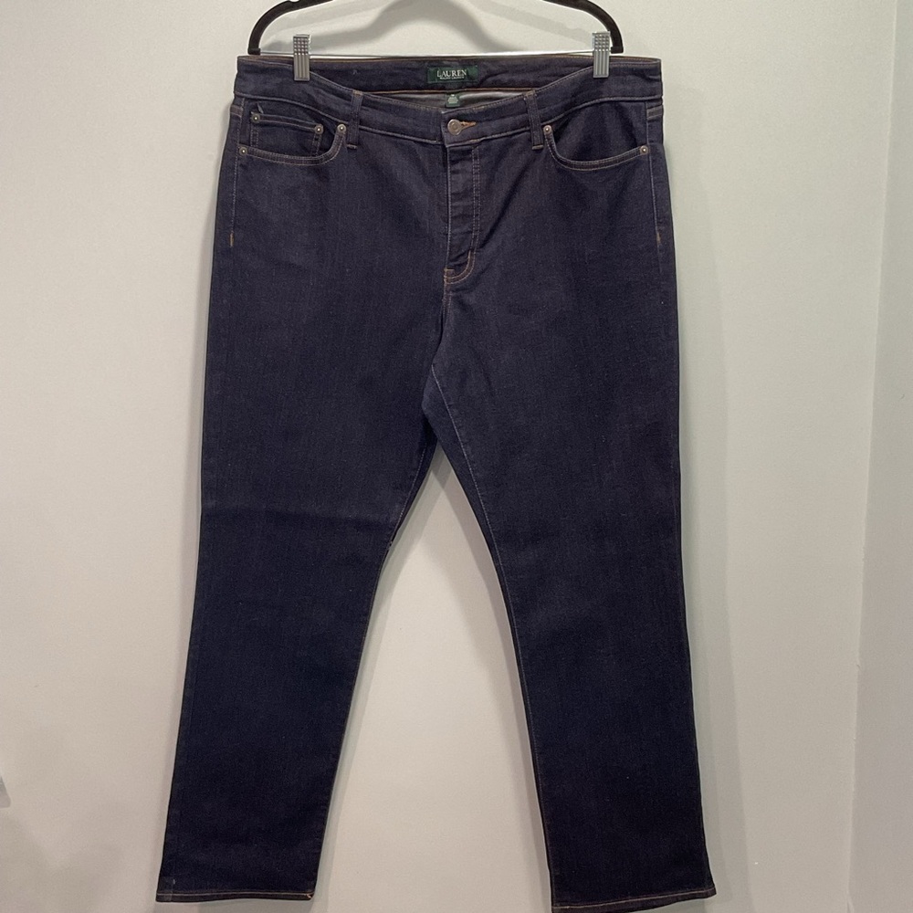 Ralph Lauren Women’s Deep Indigo Straight Jeans Size16